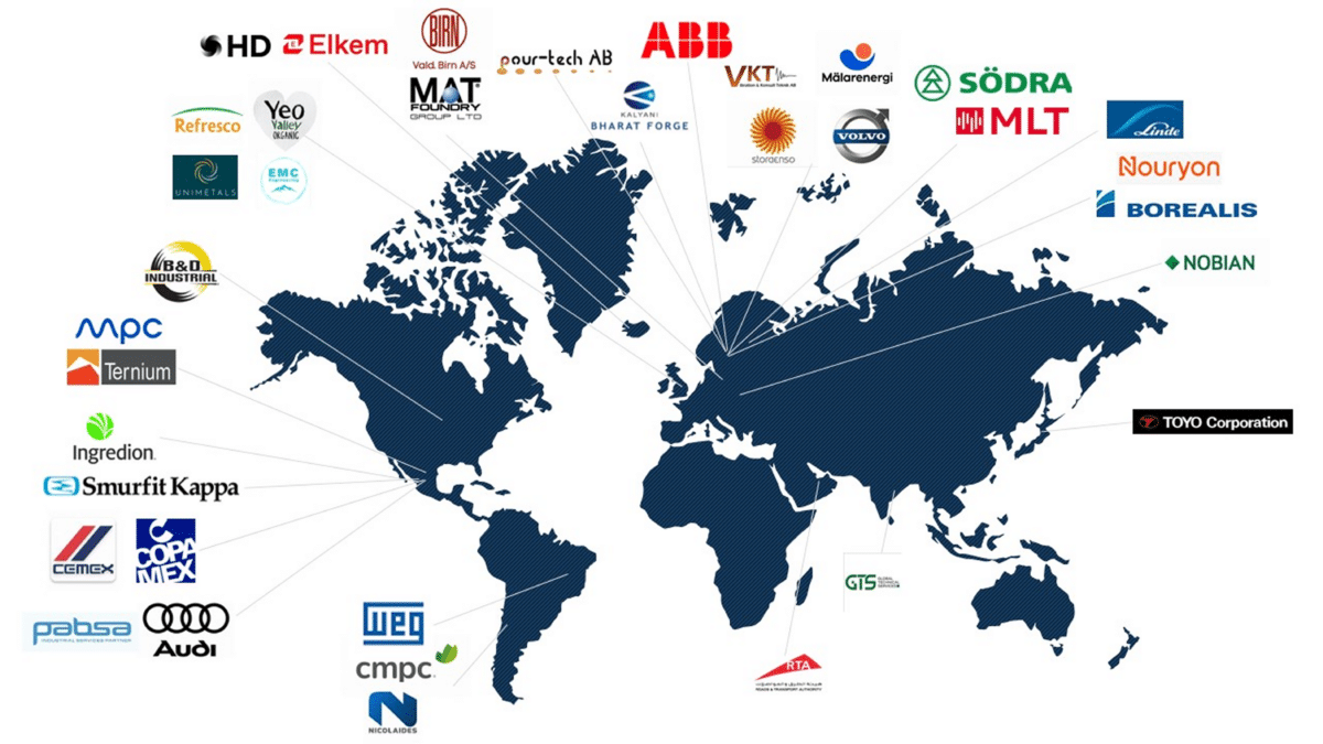 Viking Analytics Customers worldwide map